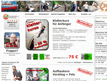 Tablet Screenshot of kletterkurse-born2climb.de